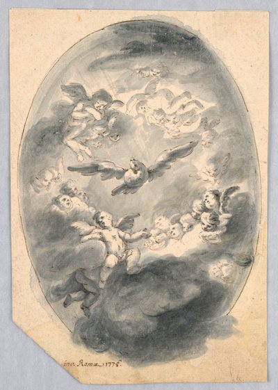 Progetto per un soffitto da Unknown artist