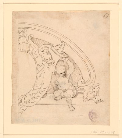 Progetto per un frontone decorativo da Unknown artist