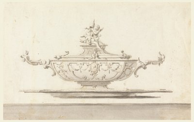 Progetto per una zuppiera con stemma papale da Unknown artist