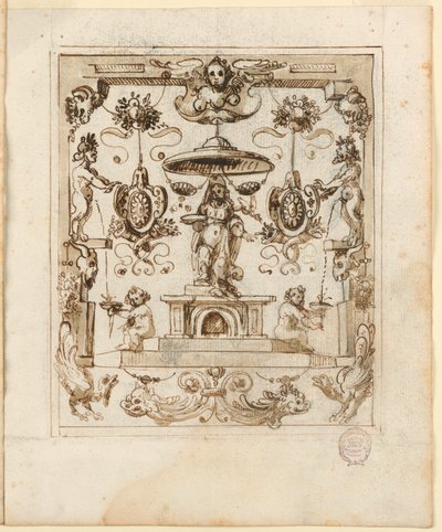 Progetto per la decorazione di un pannello da Unknown artist