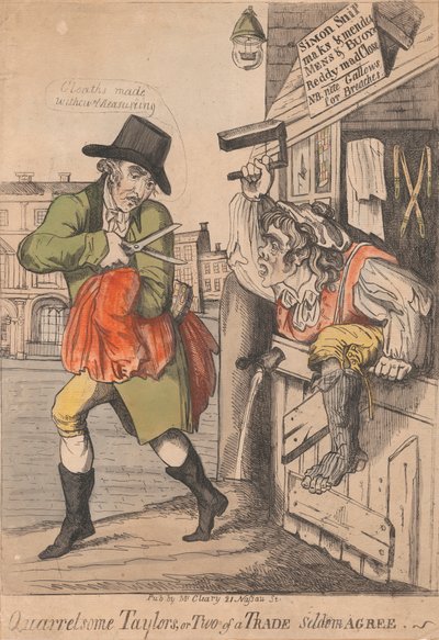 Sarti litigiosi, o due di un mestiere raramente concordano da Unknown artist