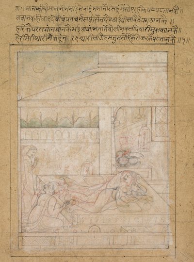 Riconciliazione di Radha e Krishna da Unknown artist