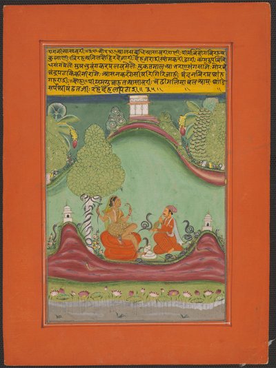 Ragini Asavari, Pagina di un set di ragamala di Jaipur da Unknown artist
