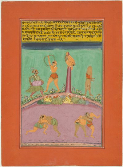 Ragini Desakh, pagina da un set di ragamala di Jaipur da Unknown artist