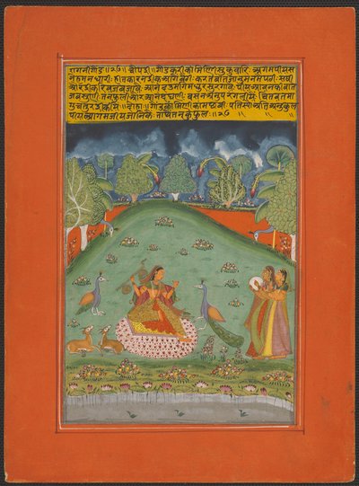 Ragini Gaund, Pagina di un set di ragamala di Jaipur da Unknown artist