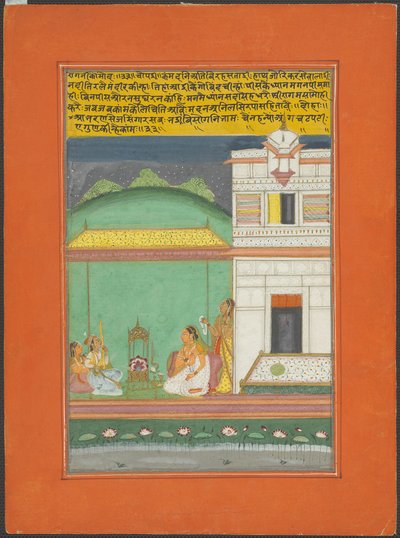 Ragini Kamod, Pagina da un set di ragamala di Jaipur da Unknown artist