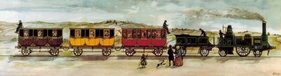 Linea ferroviaria tra Barcellona e Mataro inaugurata il 28 ottobre da Unknown artist