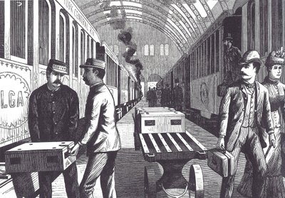 Facchini ferroviari, fine XIX secolo da Unknown artist