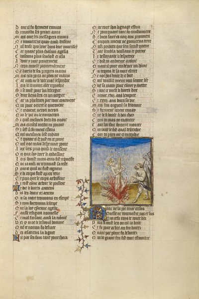 Pioggia che spegne le fiamme del rogo a cui è legato il re Kroesus da Unknown artist