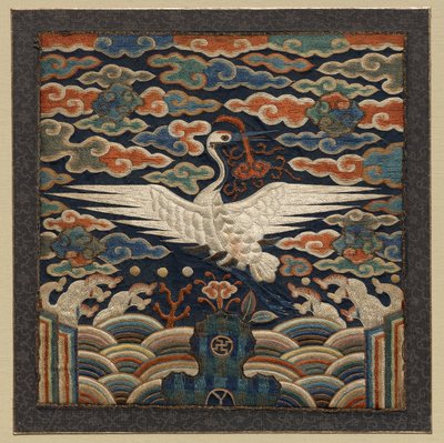 Distintivo di rango con motivo di gru singola da Unknown artist