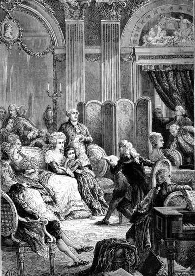 Lettura di "Paolo e Virginia" nei salotti di Madame Necker - in "Storia di Francia" di Guizot da Unknown artist