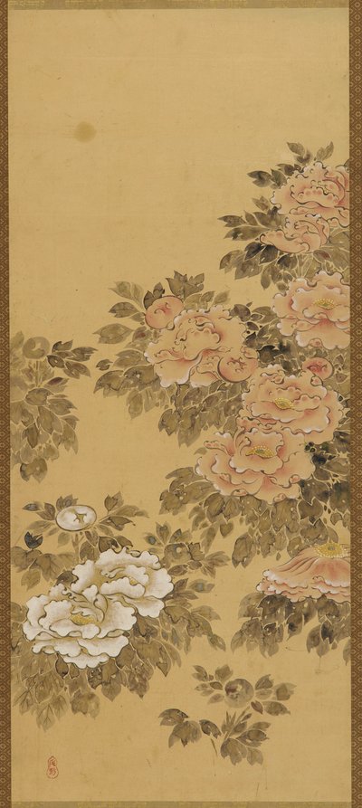 Peonie Rosse e Bianche da Unknown artist