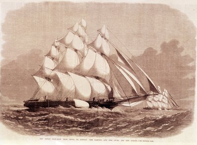 Regata tra i clipper Ariel e Taeping nel 1866 da Unknown artist