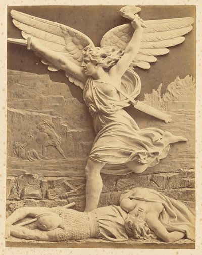 [Scultura in rilievo di figura alata con daghetta]. da Unknown artist