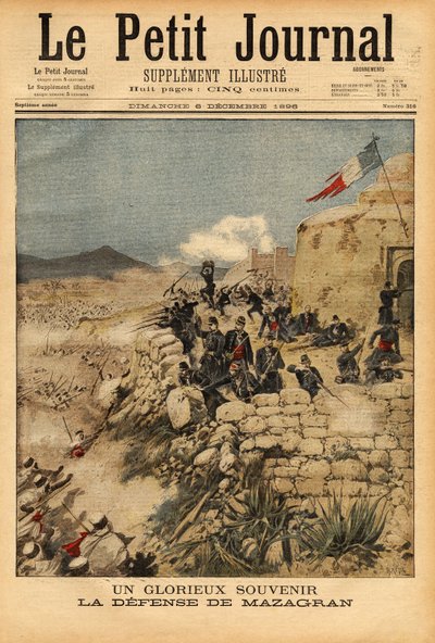 Ricordo della difesa di Mazagran, battaglia dal 3 al 6 febbraio 1840, contro l