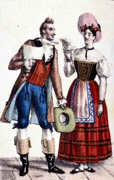 Rappresentazione di Dulcamara e Alina (interpretati rispettivamente da Frezzolini e Heinefetter) nell