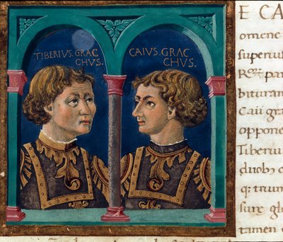 Rappresentazione di Tiberio Sempronio Gracco e suo fratello Gaio Sempronio Gracco da Unknown artist