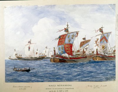Rappresentazione della flotta di Guglielmo il Conquistatore nell