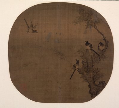 Uccelli di ritorno e vecchi cipressi da Unknown artist