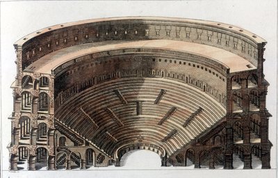 Teatro romano. Incisione dell
