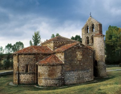 Arte romanica: vista della Chiesa di San Salvador de Cantamuda, Spagna da Unknown artist