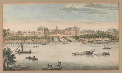 Ospedale reale di Chelsea, vista dal fiume, c.1750 da Unknown