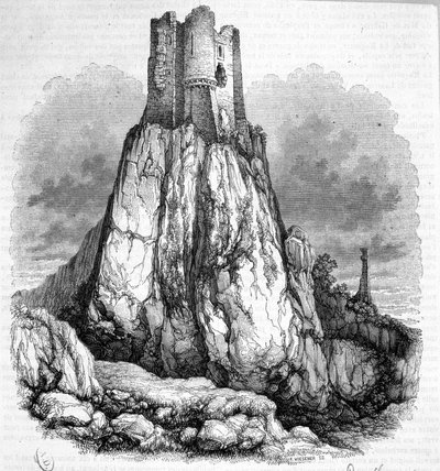 Rovine del castello di La Roquette - incisione da Unknown artist