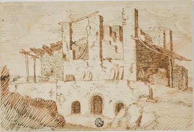 Rovine con capanno agricolo da Unknown artist