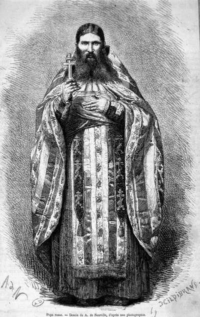Papa russo, disegno da una fotografia da Unknown artist