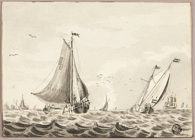 Barche a vela sul mare da Unknown artist