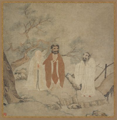 Sakyamuni, Lao Tzu e Confucio da Unknown artist