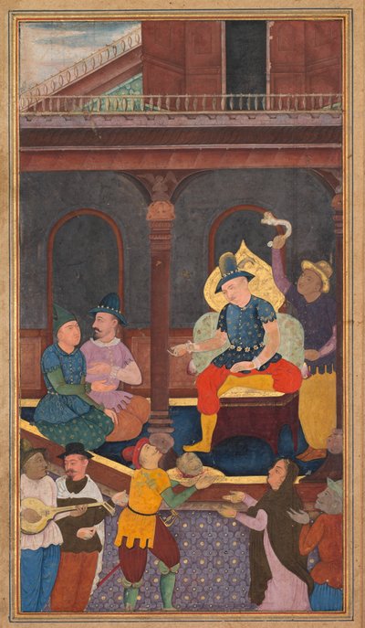 Salomè riceve la testa di Giovanni Battista su un piatto, da uno Specchio di Santità (Mir’at al-quds) di Padre Jerome Xavier da Unknown artist