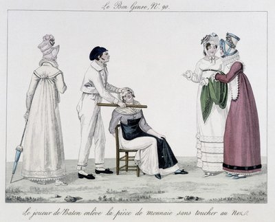 Saltimbanco: il giocatore di bastone - in Le Bon genre, inizi XIX secolo da Unknown artist