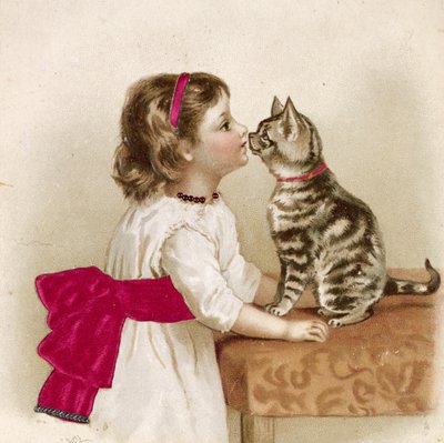 Saluto a Kitty (cartolina vittoriana) da Unknown artist