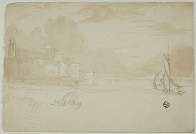 Porto con barche da pesca da Unknown artist