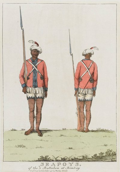 Sepoy del 3° Battaglione a Bombay da Unknown artist