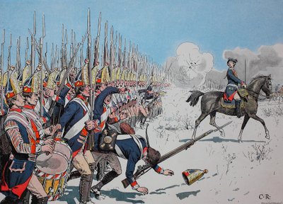 Guerra dei sette anni, tra il 1756 e il 1763, Battaglia di Leuthen, 4 dicembre 1757, truppe prussiane da Unknown artist