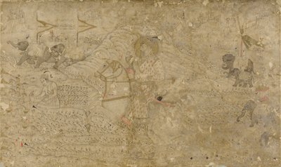Shah Jahan e suo figlio Dara Shikoh a caccia da Unknown artist