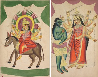 Sheetaladevi: la dea del vaiolo; Durga da Unknown artist