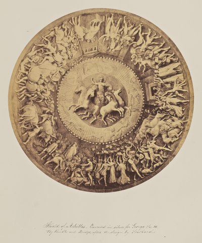 Scudo di Achille - Eseguito in argento per Giorgio IV. Da Rundle e Bridge, su disegno di Stothard. da Unknown artist