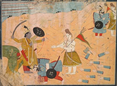 Shiva Intercede per Vanasura: Scena dalla Sezione Aniruddha Usha di Krishna Lila da Unknown artist