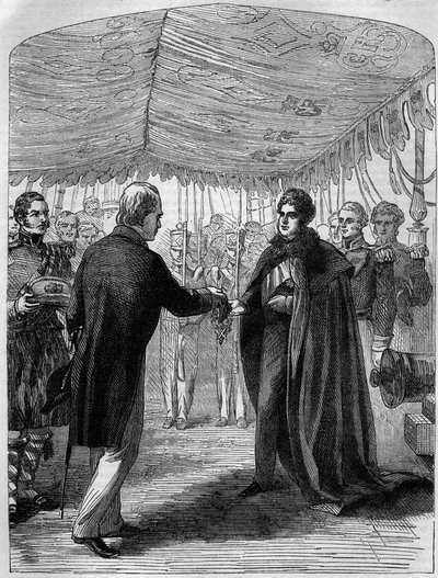 Sir Walter Scott presenta la Croce di Sant
