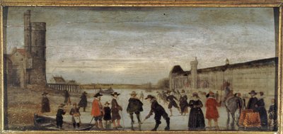 Pattinatori sulla Senna nel 1608 da Unknown artist