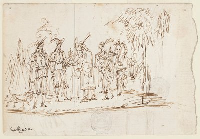 Schizzo: Una visita orientale da Unknown artist