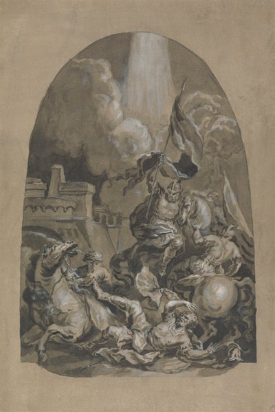 Schizzo per il Dipinto a Olio "La Conversione di San Paolo" da Unknown artist