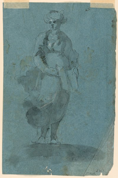 Schizzi A) Sibilla (?); B) San Giovanni che Predica da Unknown artist