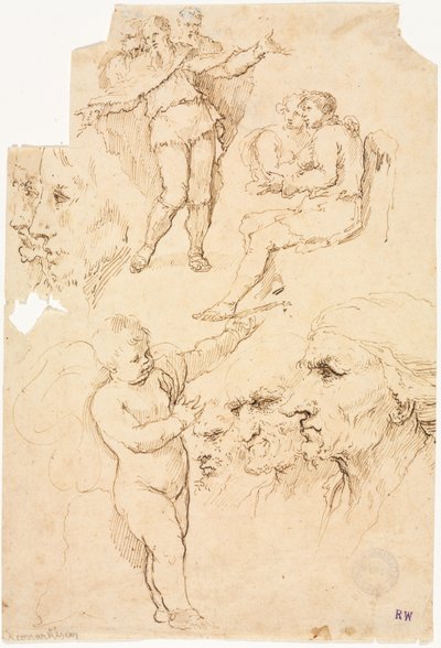 Schizzi di Teste e Figure da Unknown artist