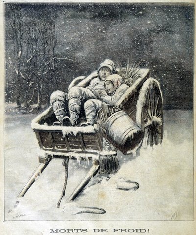 Piccolo camino nei pressi di Fougères Morto dal gelo - in "Le Petity Journal" da Unknown artist