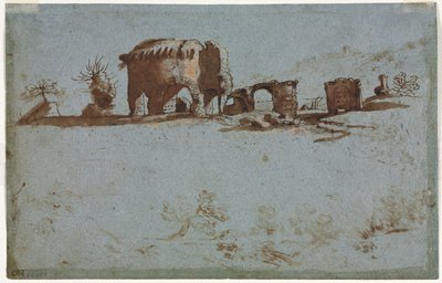 Piccolo gruppo di rovine romane da Unknown artist
