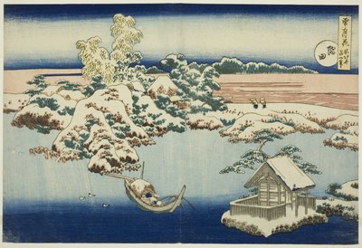 Neve sul fiume Sumida, dalla serie "Neve, luna e fiori". da Unknown artist